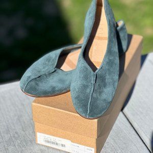 NEW FIEL Baretta Flat Shoes Special Edition Teal Suede - Size 9